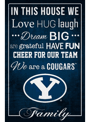 BYU Cougars In This House 17x26