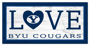 BYU Cougars Love 6x12 Sign