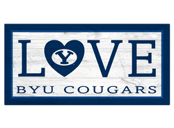 BYU Cougars Love 6x12 Sign