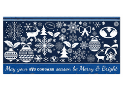 BYU Cougars Merry and Bright 6x12 Sign