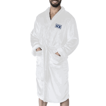 BYU Cougars NCAA White Out Silk Touch Robe Large/XLarge