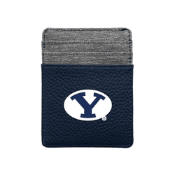 BYU Cougars Pebble Front Pocket Wallet Navy