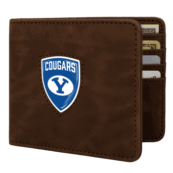 BYU Cougars  Shield Wallet - Brown