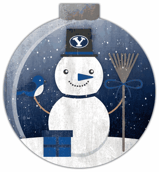 BYU Cougars Snowglobe 12in Wall Art