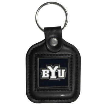 BYU Cougars Square Leatherette Key Chain