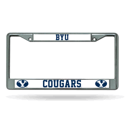 BYU Cougars Standard Chrome Frame with Plastic Inserts 12" x 6" Car/Truck Auto Accessory