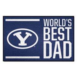 BYU Cougars Starter Mat Accent Rug - 19in. x 30in. World's Best Dad Starter Mat