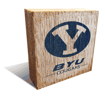 BYU Cougars Team Logo Block 6X6