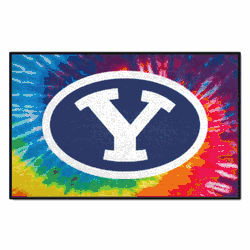 BYU Cougars Tie Dye Starter Mat Accent Rug - 19in. x 30in.