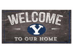 BYU Cougars Welcome Distressed 6 x 12