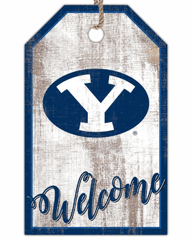 BYU Cougars Welcome Team Tag 11x19 Sign