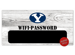BYU Cougars Wifi Password 6x12 Sign