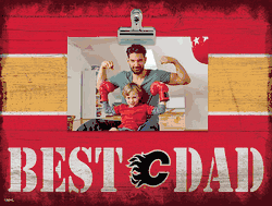 Calgary Flames 10" x 8" Best Dad with Stripe Clip Frame