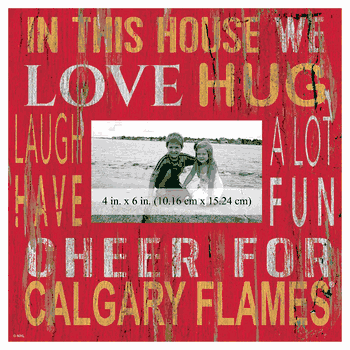 Calgary Flames 10x10 In This House Frame Sign