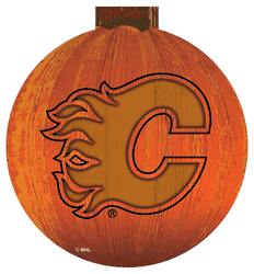 Calgary Flames 12 in. Halloween Pumpkin Sign