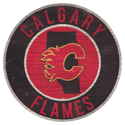 Calgary Flames 12in. Circle w/State Sign