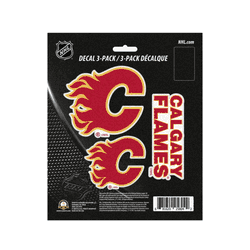 Calgary Flames 3 Piece Decal Sticker Set