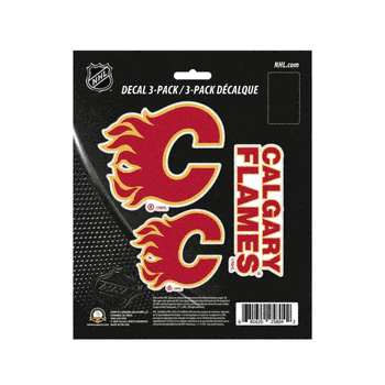Calgary Flames 3 Piece Decal Sticker Set