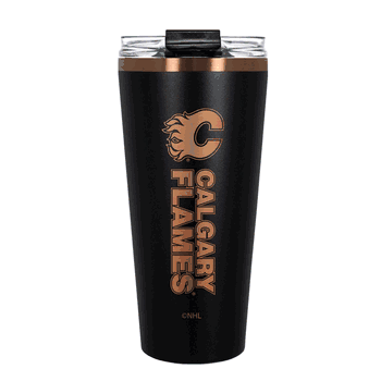 Calgary Flames 32oz Black and Copper Big Slim with Straw