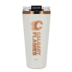 Calgary Flames 32oz Crme and Copper Big Slim Tumbler with Straw