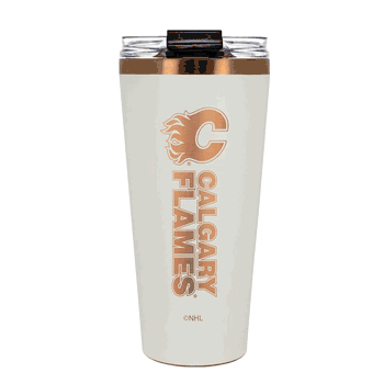 Calgary Flames 32oz Crme and Copper Big Slim Tumbler with Straw