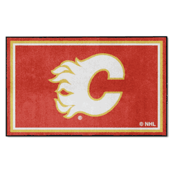 Calgary Flames 4ft. x 6ft. Plush Area Rug