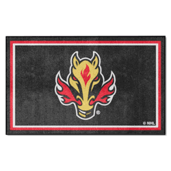 Calgary Flames 4ft. x 6ft. Plush Area Rug