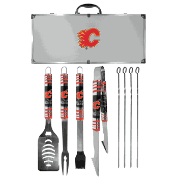 Calgary Flames 8 pc Tailgater BBQ Set