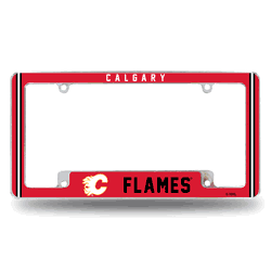 Calgary Flames Alternate Design All Over Chrome Frame
