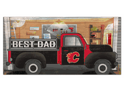 Calgary Flames Best Dad Truck 6x12 Sign