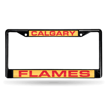Calgary Flames Black Laser Chrome Frame