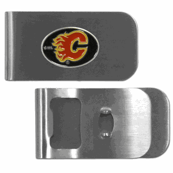 Calgary Flames Bottle Opener Money Clip