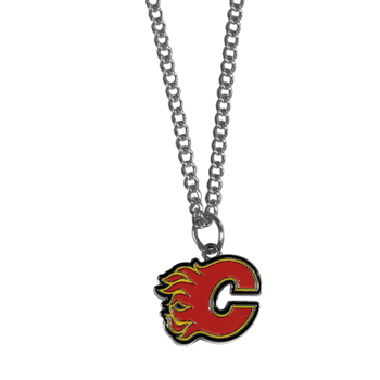 Calgary Flames Chain Necklace with Small Charm