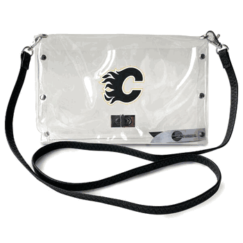 Calgary Flames Clear Envelope Purse STRAP