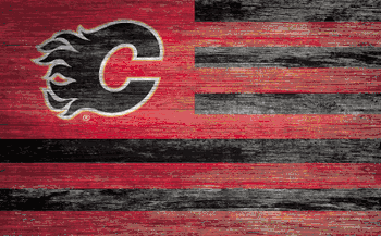 Calgary Flames Distressed Flag 11x19