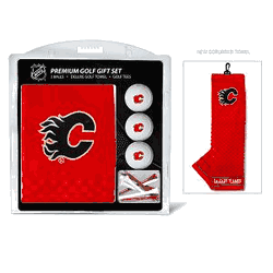 Calgary Flames Embroidered Towel Golf Gift Set