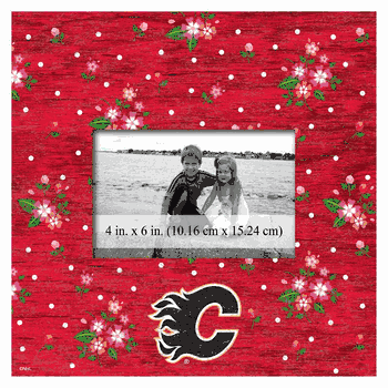Calgary Flames Floral 10x10 Frame