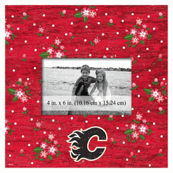 Calgary Flames Floral 10x10 Frame