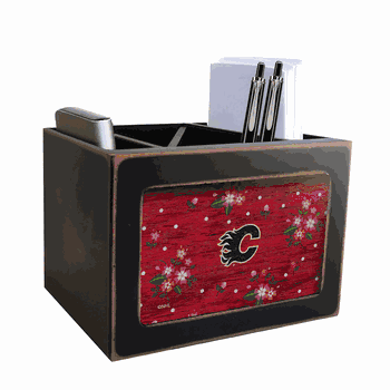 Calgary Flames Floral Desktop Organizer