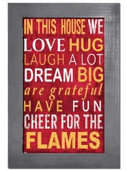 Calgary Flames In This House 11x19 Sign