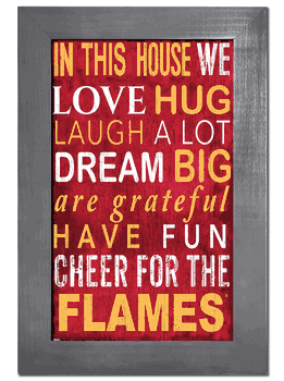 Calgary Flames In This House 11x19 Sign