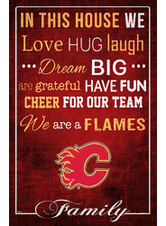 Calgary Flames In This House 17x26