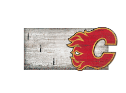 Calgary Flames Key Holder 6x12