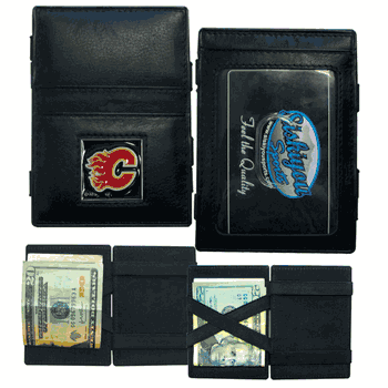 Calgary Flames Leather Jacob's Ladder Wallet