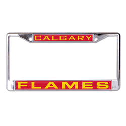 Calgary Flames License Plate Frame - Inlaid