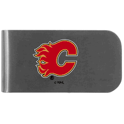 Calgary Flames Logo Bottle Opener Money Clip