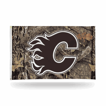 Calgary Flames / Mossy Oak Camo Break-Up Country Banner Flag (3X5)