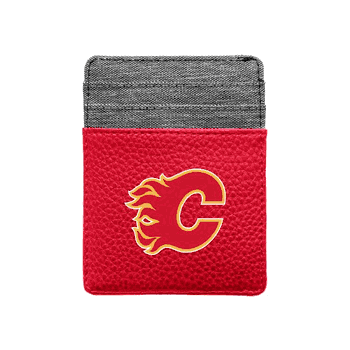 Calgary Flames Pebble Front Pocket Wallet Light Red