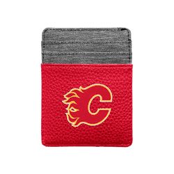Calgary Flames Pebble Front Pocket Wallet Light Red