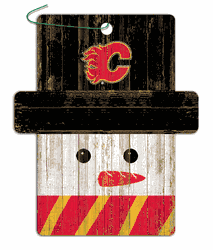 Calgary Flames Snowman Ornament